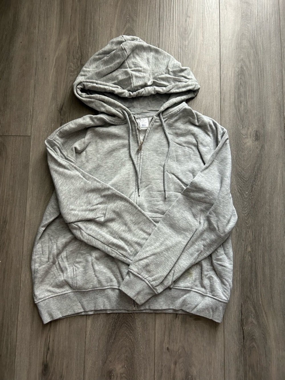 H&M Baggy Gray Zip-Up Hoodie